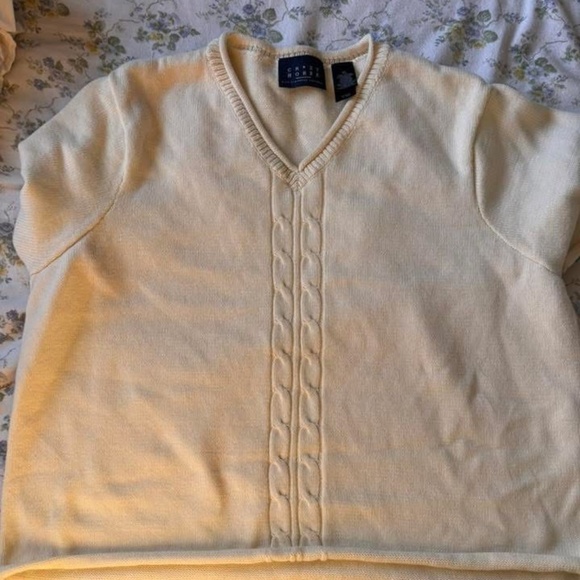 Crazy Horse By Liz Claiborne Sweaters - Crema short sleeve sweater